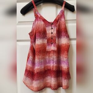 Stylish Sleeveless Top in Red and Pink